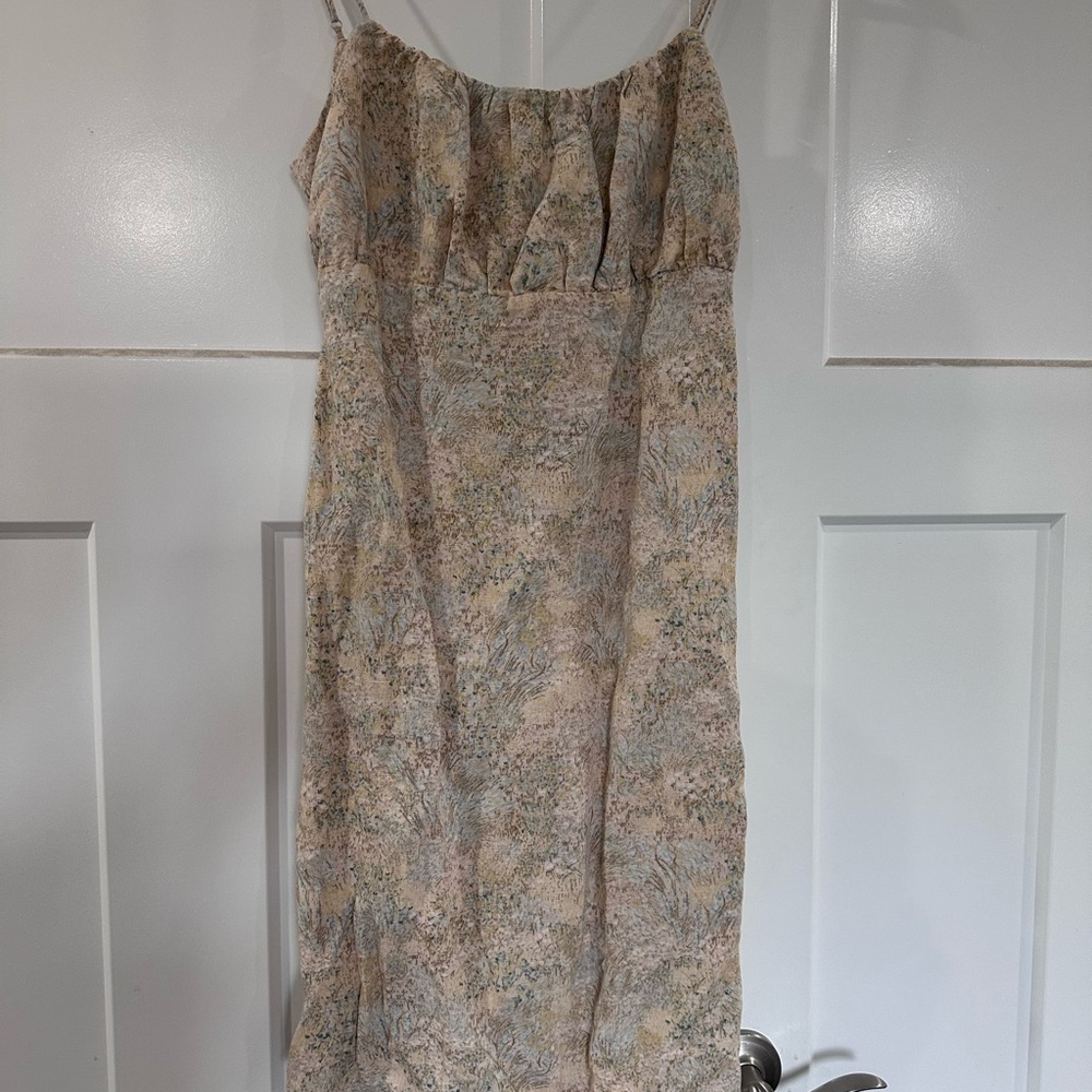 H&M Floral Print Spaghetti Strap Dress